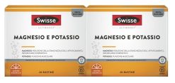 Swisse Magnesio e Potassio Integratore per Stanchezza e Funzione Muscolare Bi-Pack 2x20 Bustine
