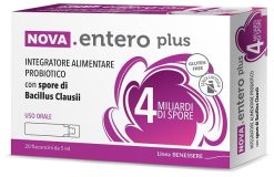 Nova Entero 4 Miliardi Probiotico con Bacillus clausii 20 Flaconcini