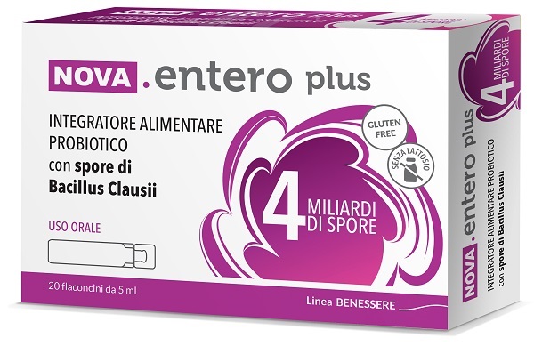 Nova Entero 4 Miliardi Probiotico con Bacillus clausii 20 Flaconcini - Nova Entero 4 Miliardi Probiotico con Bacillus clausii 20 Flaconcini