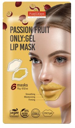 Purederm Passion Fruit Only Gel Lip Mask Maschera Labbra Idratante 6 Pezzi