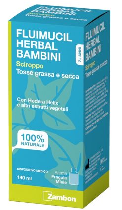 Fluimucil Herbal Bambini Sciroppo Tosse Secca e Grassa dai 2 Anni 140 ml