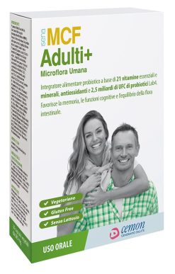 MCF Adulti+ Multivitaminico con Minerali Probiotici e Ginkgo Biloba 30 Capsule