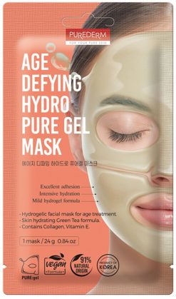 Purederm Age Defying Hydro Pure Gel Mask Maschera Viso Anti-Età con Collagene 24 g