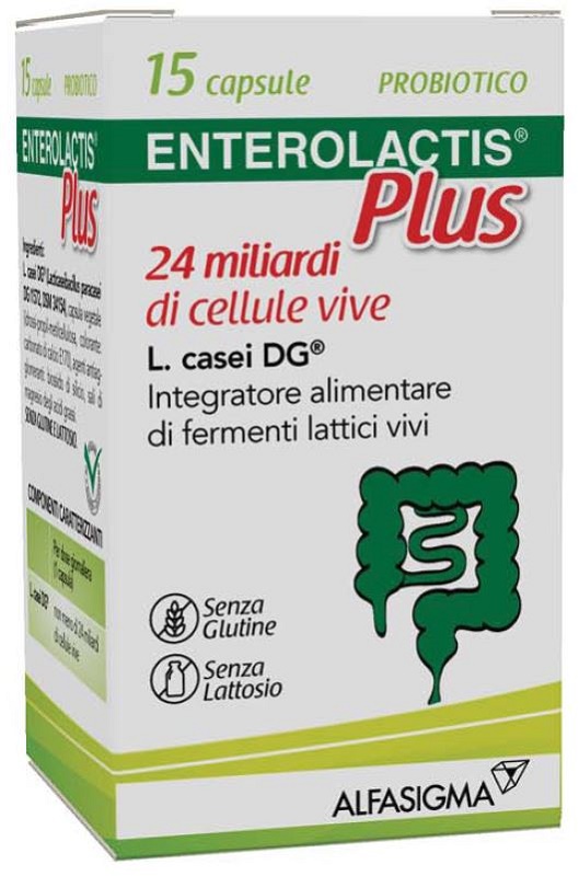 Enterolactis Plus Integratore Probiotico Fermenti Lattici Vivi 24 Miliardi 15 Capsule - Enterolactis Plus Integratore Probiotico Fermenti Lattici Vivi 24 Miliardi 15 Capsule