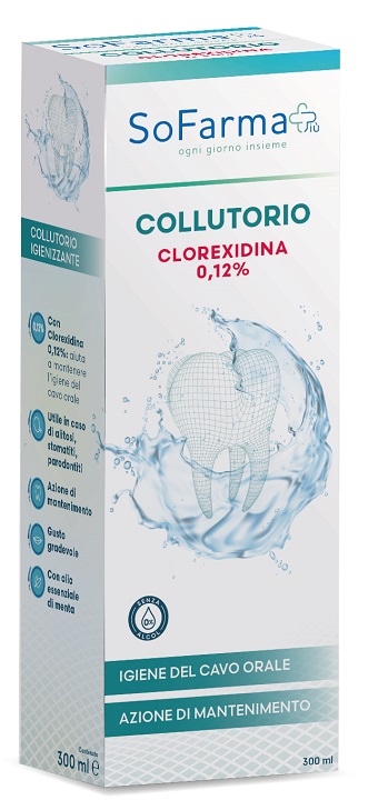 SoFarma Collutorio Clorexidina 0,12% Igiene Orale 200 ml - SoFarma Collutorio Clorexidina 0,12% Igiene Orale 200 ml