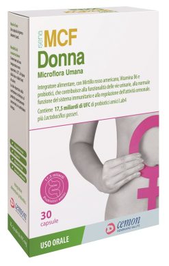 MCF Donna Probiotici con Mirtillo Rosso e Vitamina B6 30 Capsule