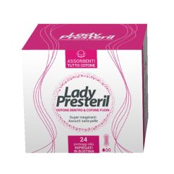 Lady Presteril Cotton Power Pocket Salvaslip in Cotone con Hi-Dry 24 Pezzi
