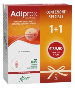 Adiprox Advanced Integratore Controllo del Peso con Tè Verde Matè e Cardo Mariano 2 Confezioni Flacone 325 g