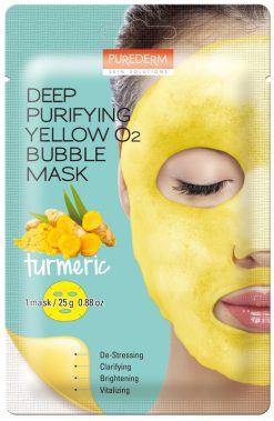 Purederm Deep Purifying Yellow 02 Bubble Mask Maschera Purificante con Curcuma 25 g