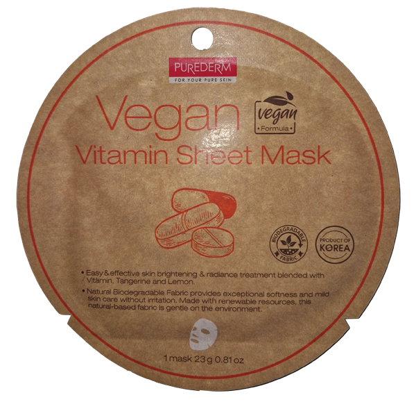 Purederm Maschera Vegana Vitamine Maschera Viso Illuminante e Rivitalizzante 23 g - Purederm Maschera Vegana Vitamine Maschera Viso Illuminante e Rivitalizzante 23 g