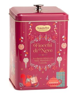 Neavita Fiocchi di Neve Infuso Mela, Mandorle e Cannella in Latta Natalizia