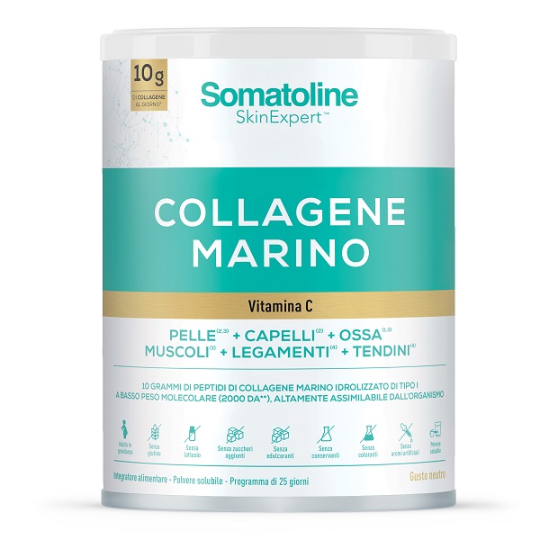Somatoline Collagene Marino Idrolizzato di Tipo I con Vitamina C da Acerola per Pelle Ossa e Cartilagini 280 g - Somatoline Collagene Marino Idrolizzato di Tipo I con Vitamina C da Acerola per Pelle Ossa e Cartilagini 280 g