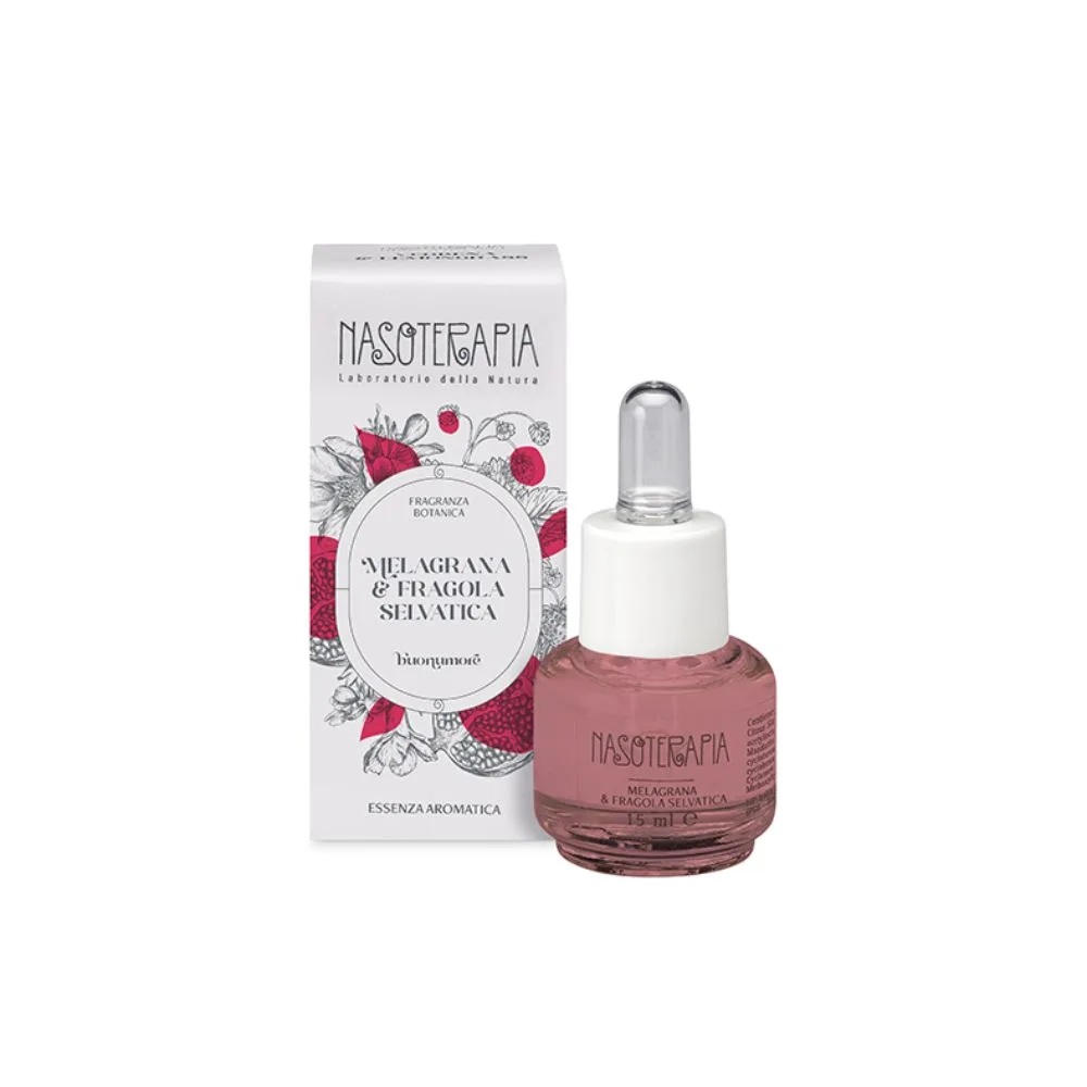 Nasoterapia Fragranza Botanica Melagrana e Fragola Selvatica Buonumore Essenza per Diffusori Ambiente 15 ml - Nasoterapia Fragranza Botanica Melagrana e Fragola Selvatica Buonumore Essenza per Diffusori Ambiente 15 ml