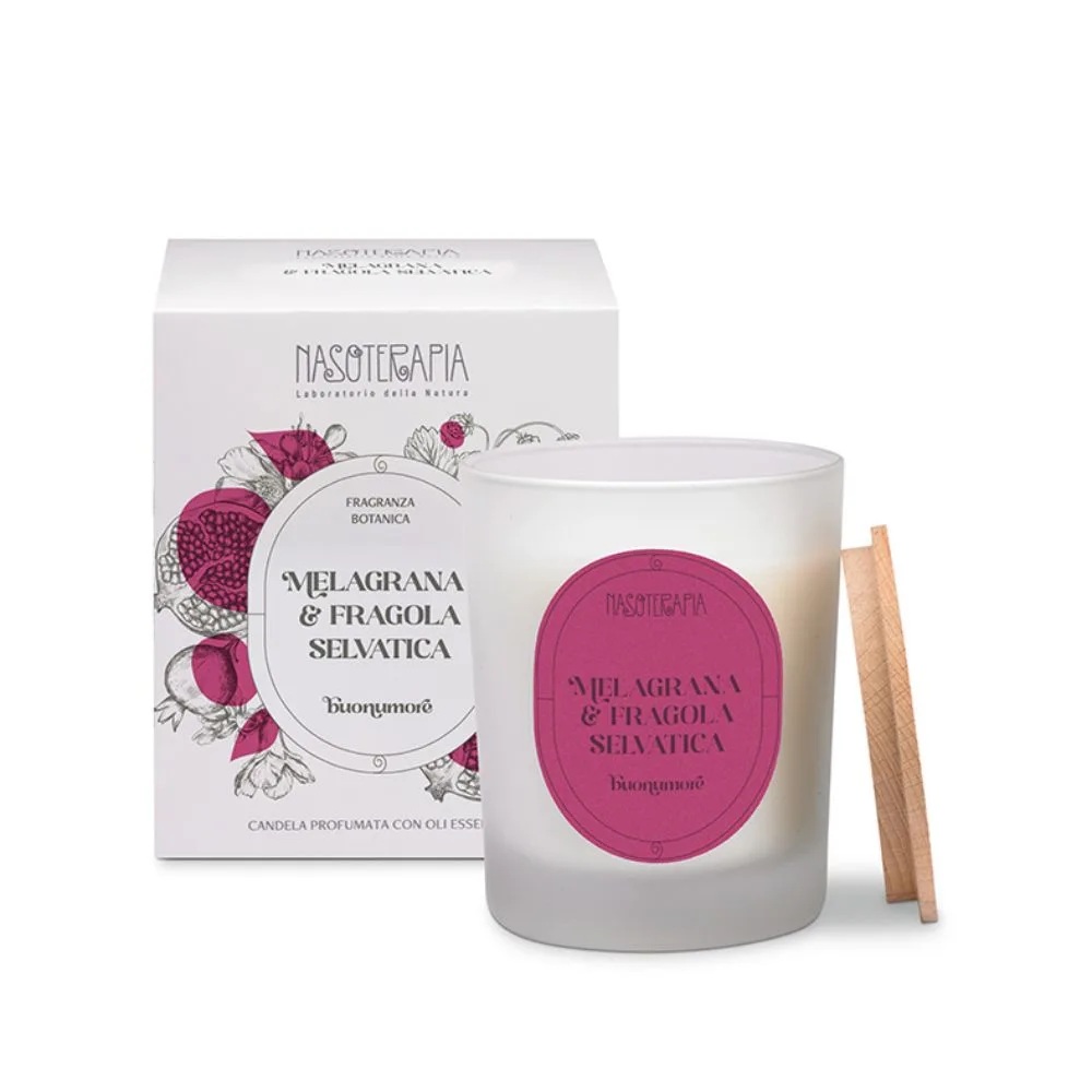 Nasoterapia Melagrana e Fragola Selvatica Candela Profumata 180 g - Nasoterapia Melagrana e Fragola Selvatica Candela Profumata 180 g