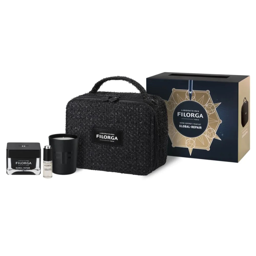 Filorga Global-Repair Advanced Cofanetto Regalo Anti-Età Crema 50 ml, Elixir 5 ml, Candela e Trousse - Filorga Global-Repair Advanced Cofanetto Regalo Anti-Età Crema 50 ml, Elixir 5 ml, Candela e Trousse